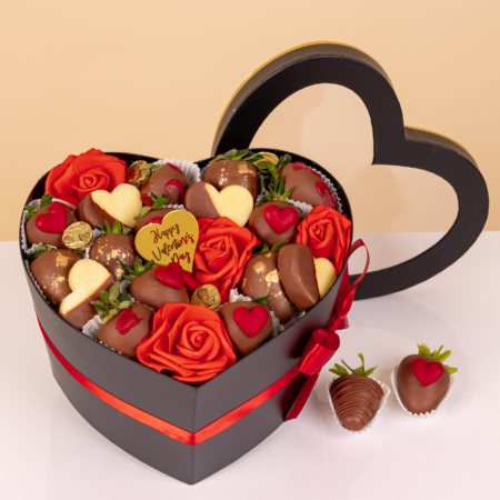 Sweet Symphony Heart Chocolate-Covered Strawberries for valentines day