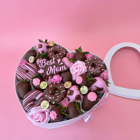 Chocolate Covered Heart For mom, special heart of chocolate for mom