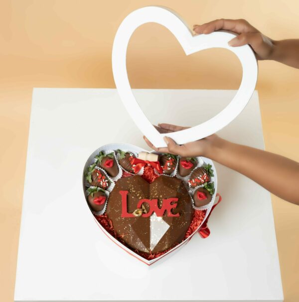 Chocolate Heart, Love Chocolate, Strawberries Decor