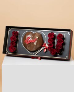 Flowers With Heart breakable Chocolate