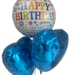 Bouquets Helium Balloons HBD Blue +$14.50