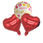 HBD Red Bouquet balloons +$13.50
