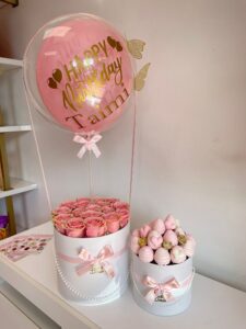 Flower, Chocolate Box & Balloons