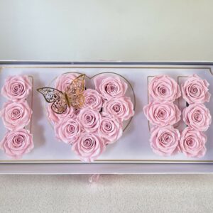 I Love You Pink Rosas Preservadas frutidetails.com